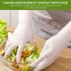 30pcs Disposable Nitrile Cleaning Gloves BPA Free Dishwashing Household for Kitchen, Bathroom, Gardening, Working, Pet Care (White, M) view 4