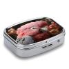 Travel Pill Box Grey Rose-Breasted Cockatoo Printed Rectangle Medicine Box 2 Compartment Medicine Box for Pocket & Purse - Portable Vitamin Medicationbox, Unique Travel Gift view 3
