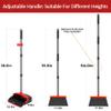 2-Pack is More economical,Brooms with Dustpan Combo Set with 52" Long Handle, Dustpan Teeth with self-Cleaning Function, Indoor and Outdoor Sweeping, Perfect for Home Office (Large/Red /2-Pack) view 2