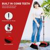 2-Pack is More economical,Brooms with Dustpan Combo Set with 52" Long Handle, Dustpan Teeth with self-Cleaning Function, Indoor and Outdoor Sweeping, Perfect for Home Office (Large/Red /2-Pack) view 3