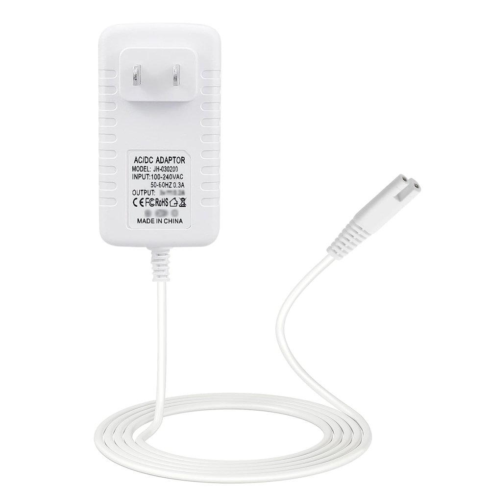 Charger Replacement for Waterpik Water Flosser WP360 WP360W WP450 WP450W WP462 WP462W, Waterpik Water Flosser Replacement Adapter Power Cord (5ft, White)