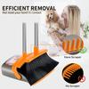 2-Pack is More economical,Upgraded Broom and Dustpan,with 52" Long Handle, Dustpan Teeth with self-Cleaning Function, Indoor and Outdoor Sweeping, Perfect for Home Office (Large Size/Orange /2-Pack) view 4