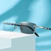 GSKDZG Rimless Reading Glasses Photochromic Sunglasses For Men Computer Readers +2.0 +2.5 Lightweight Comfortable(+2.5) view 2