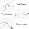 GSKDZG Rimless Reading Glasses Photochromic Sunglasses For Men Computer Readers +2.0 +2.5 Lightweight Comfortable(+2.5) view 4