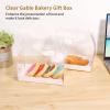 50 Pack Clear Gable Bakery Gift Boxes with Cardboard,Candy Treat Gift Box for Party Pastry Treat Dessert Cookies Birthday Holiday Christmas Valentine Birthday Baby Shower 6.5 x 3.5 x 3.7 Inch view 3