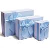 Airuisike Gift Boxes With Lids, Set of 3 Blue Gift Boxes For Presents, Elegant Present Boxes For Christmas Gifts, Assorted Gift Wrap Boxes view 1
