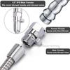 ABSOK Shower Douche Kit, 7 Holes Deep Shower Douche Cleaning System - Regulator & 59in Hose, Silver view 4