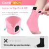 Comfitech Ankle Ice Pack Wrap Sleeve with Large Opening, Reusable Gel Cold Pad for Foot and Heel, Large, 2 Packs, Pink view 2