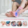 Comfitech Ankle Ice Pack Wrap Sleeve with Large Opening, Reusable Gel Cold Pad for Foot and Heel, Large, 2 Packs, Pink view 3