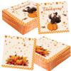 100 Pcs Thanksgiving Paper Napkins,Thanksgiving Cocktail Napkins, Friendsgiving Party Napkins, Fall Autumn Dinner Napkins, Disposable Decorative Pumpkin Turkey Napkin for Baby Shower Party (6.5*6.5) view 1