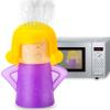 Angry Mama Microwave Oven Stem Cleaner 2 Pcs Mom Steam Cleaner Just Add Vinegar and Water Vapor Fog Steamer Cleaning Equipment Easily Cleans the Crud in Minutes for Kitchen or Office(Green&Purple) view 2