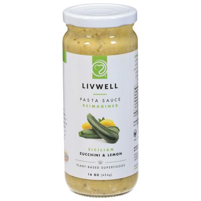 L.ivwell Foods Zucchini & Lemon Pasta Sauce 16 oz (Pack of 6)