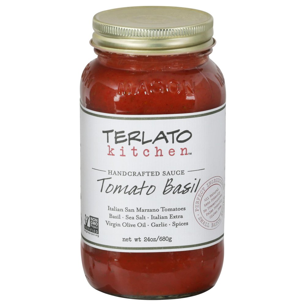 Terlato Kitchen Handcrafted Tomato Basil Sauce, 4 Jars, 24oz.