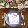 100 Pcs Floral Cherry Blossoms Cocktail Beverage Napkins Pink Cherries Blossom Flowers Disposable Paper Dessert Napkin Spring Birthday Party Supplies view 4