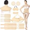 10Pcs Castor Oil Pack Wrap Organic Cotton, Castor Oil Packs Kit for Entire Body, Castor Oil Eye Pack, Castor Oil Pads for Shoulder Neck Waist Knee Feet Machine Washable view 1
