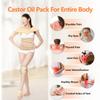 10Pcs Castor Oil Pack Wrap Organic Cotton, Castor Oil Packs Kit for Entire Body, Castor Oil Eye Pack, Castor Oil Pads for Shoulder Neck Waist Knee Feet Machine Washable view 2
