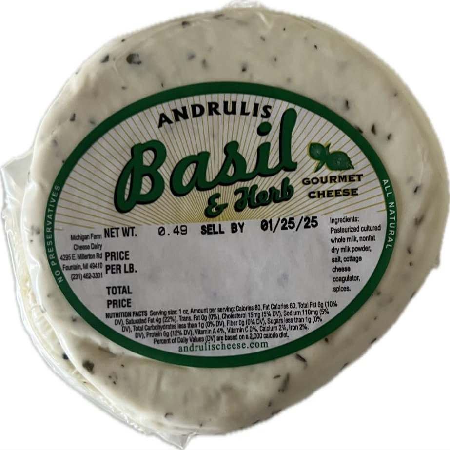 Andrulis Farmers Cheese Basil & Herb