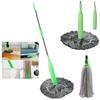 2 in 1 Dehydrated Mop - Floor Spin System With Wringer Set, 360 Degree Spin Round Wall Cleaning, Microfiber Ecloth Wet and Dry for Bathroom Floor Wall Bed (Green) view 1