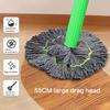 2 in 1 Dehydrated Mop - Floor Spin System With Wringer Set, 360 Degree Spin Round Wall Cleaning, Microfiber Ecloth Wet and Dry for Bathroom Floor Wall Bed (Green) view 3