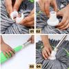 2 in 1 Dehydrated Mop - Floor Spin System With Wringer Set, 360 Degree Spin Round Wall Cleaning, Microfiber Ecloth Wet and Dry for Bathroom Floor Wall Bed (Green) view 4