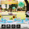 182 Pcs Light Blue Plastic Plates For Party, Light Blue Disposable Plates Set, 26 Of Each 9" Dinner Plate Set, 7" Dessert Plate, Cups, Napkins & Cutlery Plastic Dinnerware Exquisite view 4