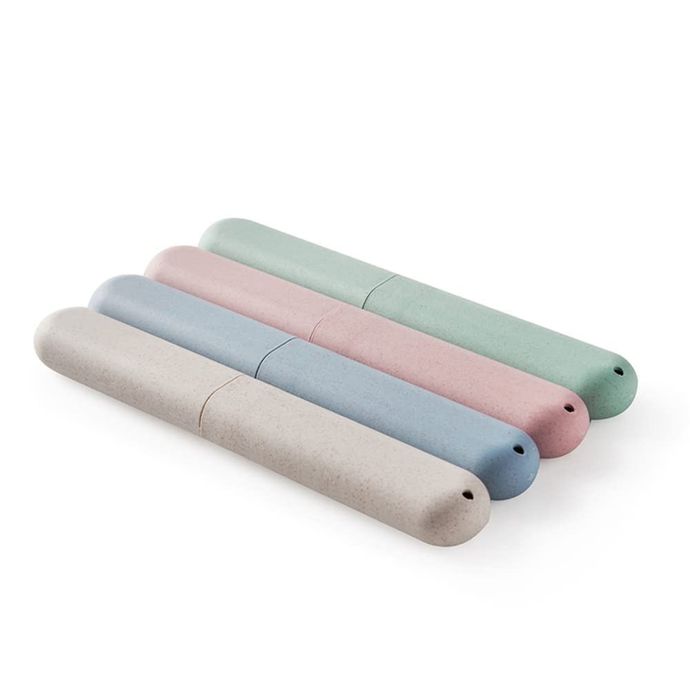 CAJDEOPYE Travel Toothbrush Case Toothbrush Head Cover, Replacement Plastic Toothbrushes Holder Portable Toothbrush Chopsticks Storage Cover for Camping Business Trip Holiday, 4pcs, Dry Bag/2362