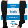 ABSOLUTE SUPPORT 3 Pack Sheer Compression Socks 20-30mmHg, Black, 2X-Large view 3