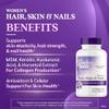 Doctors Best Womens Hair, Skin & Nails with OptiMSM + KeraGLO, Comprehensive Beauty Support, Non-GMO, Gluten Free 60 Veggie Caps view 2