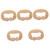 FRCOLOR 5pcs Wooden Massage Roller for Back Neck and Face Portable Handheld for Foot and Shaped Design for Comfortable Use for Home and Travel view 1