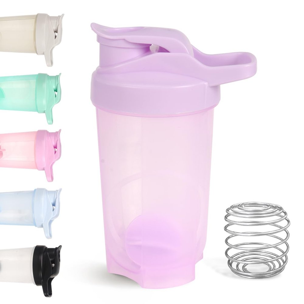 D.Y.A 16oz Shaker BottleLeak Proof Sports Shaker Cups for Protein ShakesShaker Bottle for Pre Workout and Travel To GoBPA Free & Easy Clean Protein Shaker Bottle,Purple