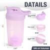 D.Y.A 16oz Shaker BottleLeak Proof Sports Shaker Cups for Protein ShakesShaker Bottle for Pre Workout and Travel To GoBPA Free & Easy Clean Protein Shaker Bottle,Purple view 2