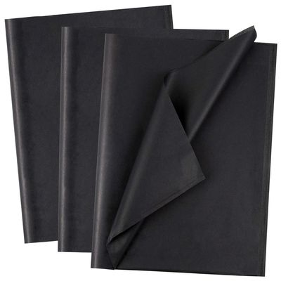 125 Sheets 20"X14" Black Tissue Paper Bulk for Gift Bags Wrapping Paper,Christmas Weddings Birthday Showers Arts Craft Party Favor Decoration