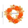 4 PCS Fall Candle Wreaths, Artificial Candle Wreaths with Maple Leaves, Thanksgiving Candle Rings, Fall Pumpkin Candle Rings, Mini Wreaths for Thanksgiving Harvest Tabletop Party view 2