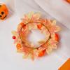4 PCS Fall Candle Wreaths, Artificial Candle Wreaths with Maple Leaves, Thanksgiving Candle Rings, Fall Pumpkin Candle Rings, Mini Wreaths for Thanksgiving Harvest Tabletop Party view 3