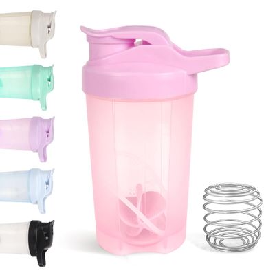 D.Y.A 16oz Shaker BottleLeak Proof Sports Shaker Cups for Protein ShakesShaker Bottle for Pre Workout and Travel To GoBPA Free & Easy Clean Protein Shaker Bottle,Pink