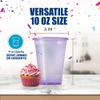 Zupla Alegria Color Party Cups, High - Quality Plastic, Sturdy and Modern Disposable Cups, Microwave - Safe | 1 Pack of 25 Cups, 10oz - Red view 2
