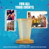 Zupla Alegria Color Party Cups, High - Quality Plastic, Sturdy and Modern Disposable Cups, Microwave - Safe | 1 Pack of 25 Cups, 10oz - Red view 4
