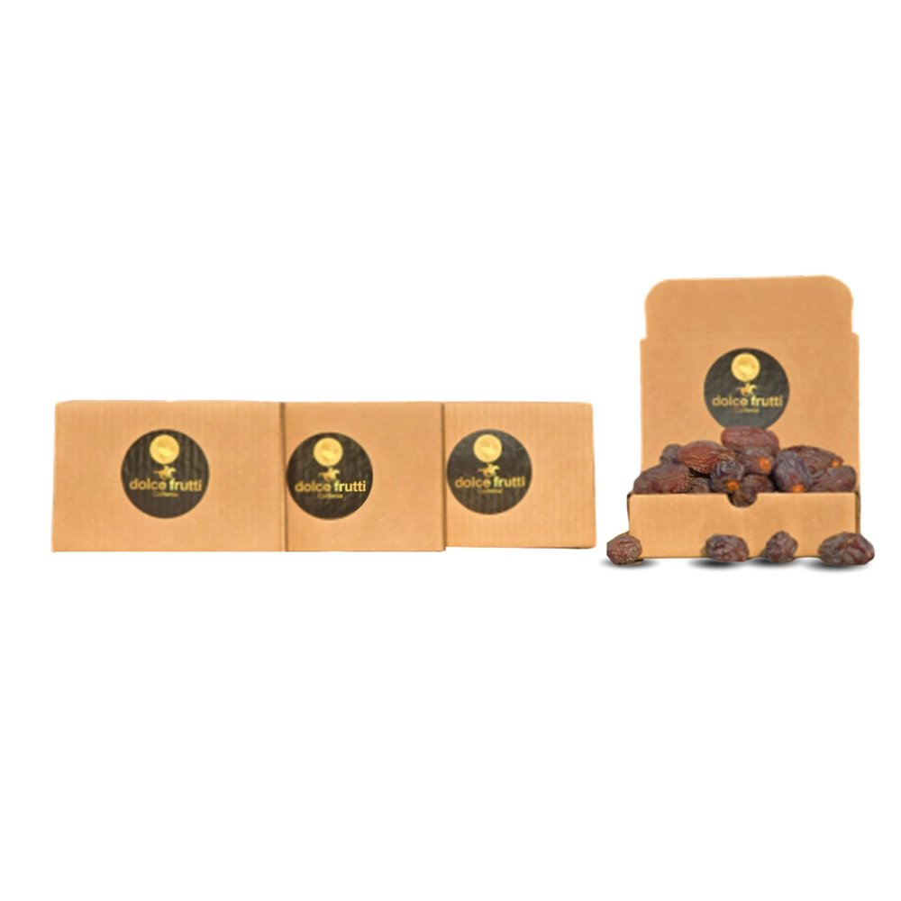Dolce Frutti Medjool Dates 3 Lbs Naturally Sweet with Rich Caramel Taste, Grown in California Using Permaculture Practices, Great for Snacking & Blending, Farm Fresh & Handpicked