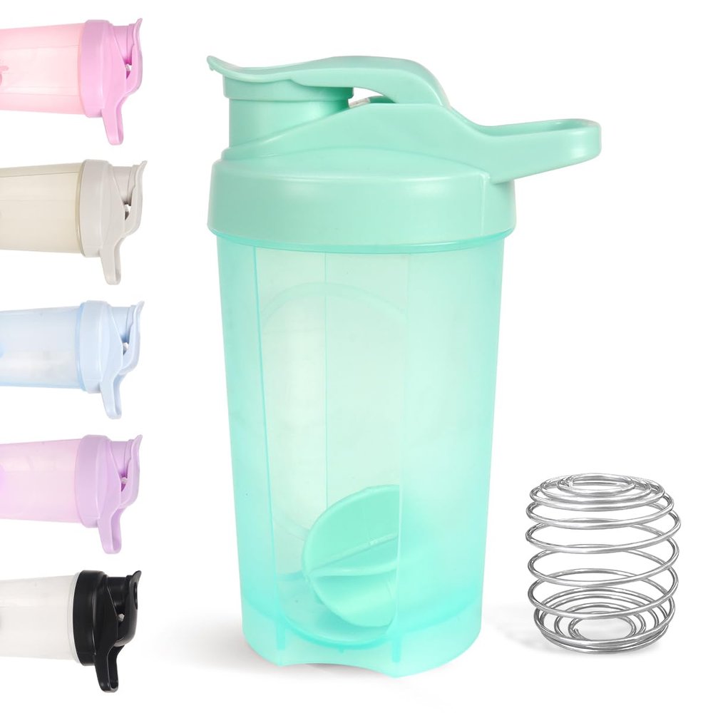 D.Y.A 16oz Shaker Bottle, Leak Proof Sports Shaker for Protein Shakes, Pre Workout & Travel, BPA Free, Green, 16oz/500ml