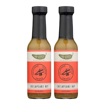 Clark & Hopkins Chesapeake Bay Jalapeno Pepper Sauce, Zesty Pepper Hot Sauce, Ginger, Bay Leaf and Mustard Flavored Sauce, 5 oz (2 Pack)