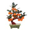 YXIANG56Q Fake Plants Artificial Bonsai Tree Kumquat Tree Potted Plants Home Indoor Decoration Artificial Bonsai Desk Jade Carving Orange Tree Ornaments Bonsai Tree, yuqing2022 view 1