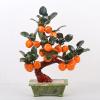 YXIANG56Q Fake Plants Artificial Bonsai Tree Kumquat Tree Potted Plants Home Indoor Decoration Artificial Bonsai Desk Jade Carving Orange Tree Ornaments Bonsai Tree, yuqing2022 view 3