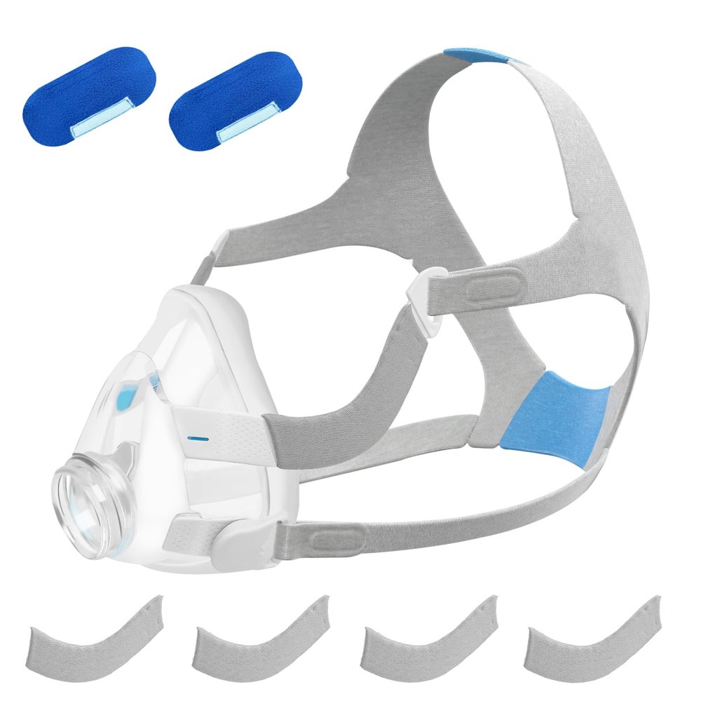 AirFit F20 Replacement Mask with Headgear Set 11PCS- Includes Large Cushion, Headgear, Frame & 2 Clips,4 Frame Covers and 2 Strap Covers, F20 Full Face Masks System