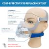 AirFit F20 Replacement Mask with Headgear Set 11PCS- Includes Large Cushion, Headgear, Frame & 2 Clips,4 Frame Covers and 2 Strap Covers, F20 Full Face Masks System view 3