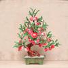 YXIANG56Q Fake Plants Artificial Bonsai Tree - Jade Bonsai Decoration Artificial House Plants Jade Shou Peach Tree Bonsai Plant for Decoration Desktop Display Bonsai Tree view 4