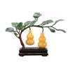 YXIANG56Q Fake Plants Jade Bonsai Money Tree Indoor Feng Shui Gourd Potted Plants Good Luck Bonsai Home Office Decor Good Gifts for Moms and Friends Bonsai Tree(A) view 1