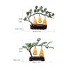 YXIANG56Q Fake Plants Jade Bonsai Money Tree Indoor Feng Shui Gourd Potted Plants Good Luck Bonsai Home Office Decor Good Gifts for Moms and Friends Bonsai Tree(A) view 2