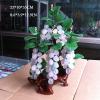 YXIANG56Q Fake Plants Artificial Bonsai Natural Amethyst Jade Grape Bonsai for Home Indoor Decoration Entrance Wine Cabinet Jade Carving Decoration Bonsai Tree view 2