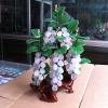 YXIANG56Q Fake Plants Artificial Bonsai Natural Amethyst Jade Grape Bonsai for Home Indoor Decoration Entrance Wine Cabinet Jade Carving Decoration Bonsai Tree view 4