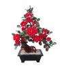 YXIANG56Q Fake Plants Jade Carving Peony Flower Bonsai Feng Shui Gem Decoration Office Home Creative Bedroom Decoration Chinese Style Bonsai Ornaments Bonsai Tree view 1